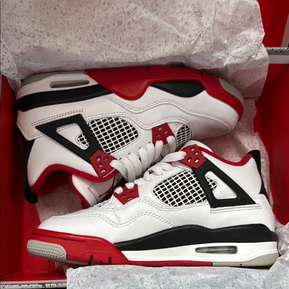 Jordan White and Red Sneakers Iconic Design